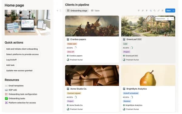 Client Onboarding OS — raw screenshot 1