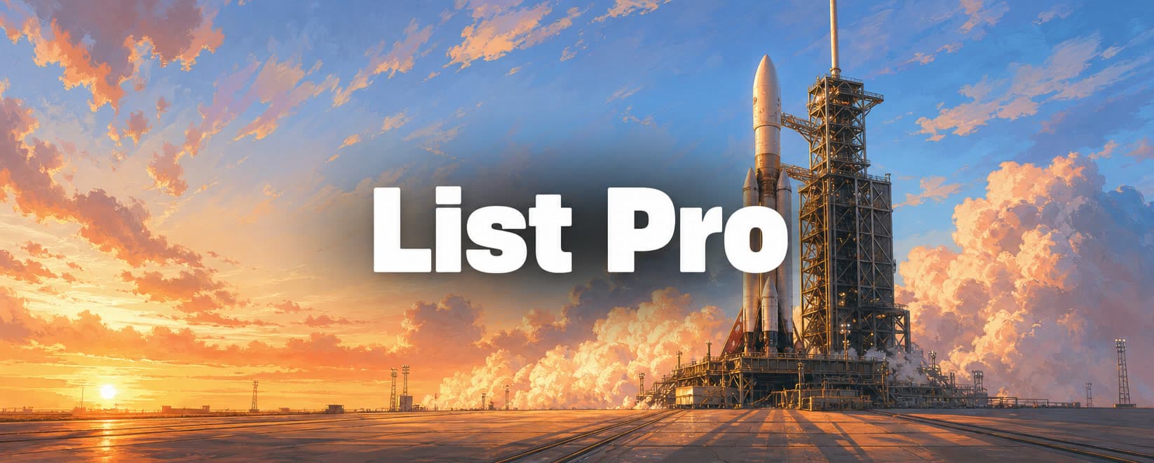 Real App Store Product Page Header generated by List Pro