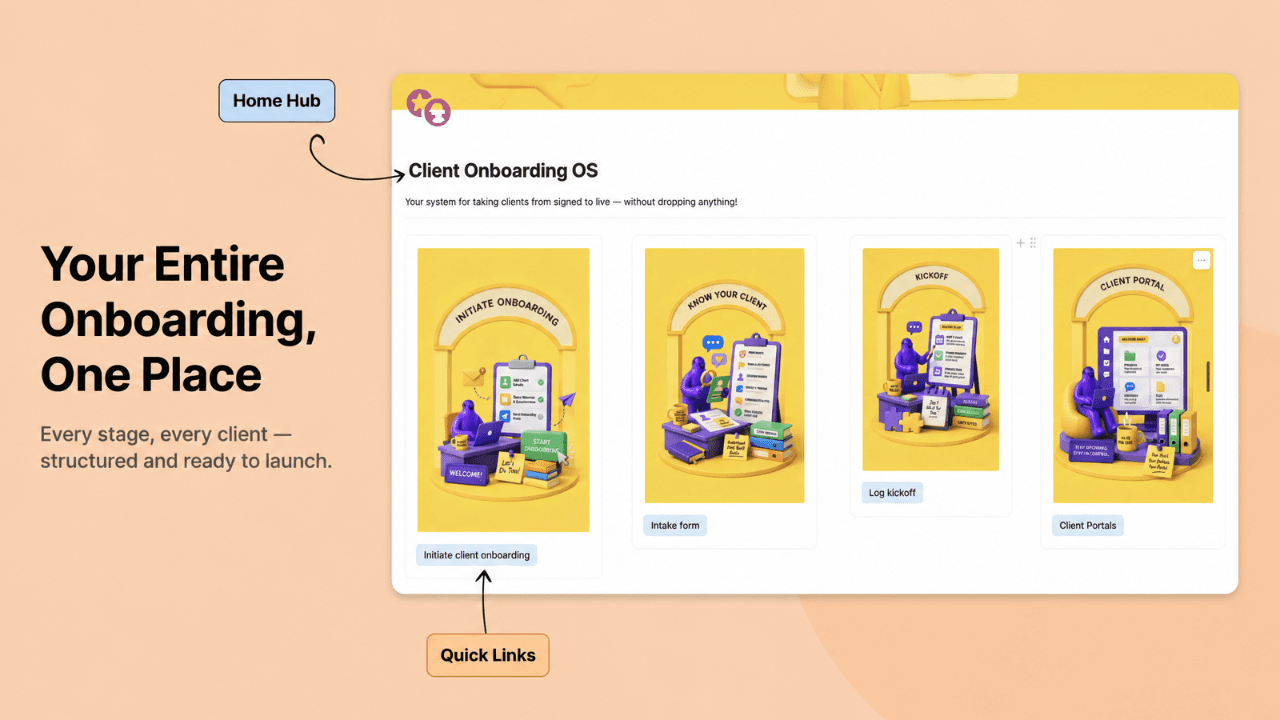 Client Report Generator feature card for Gumroad Product Listing