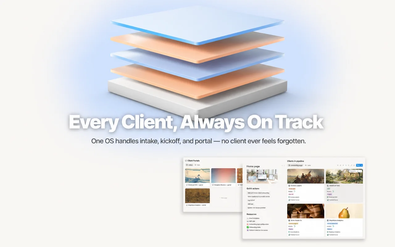 Product Hunt cover image example — Client Onboarding OS