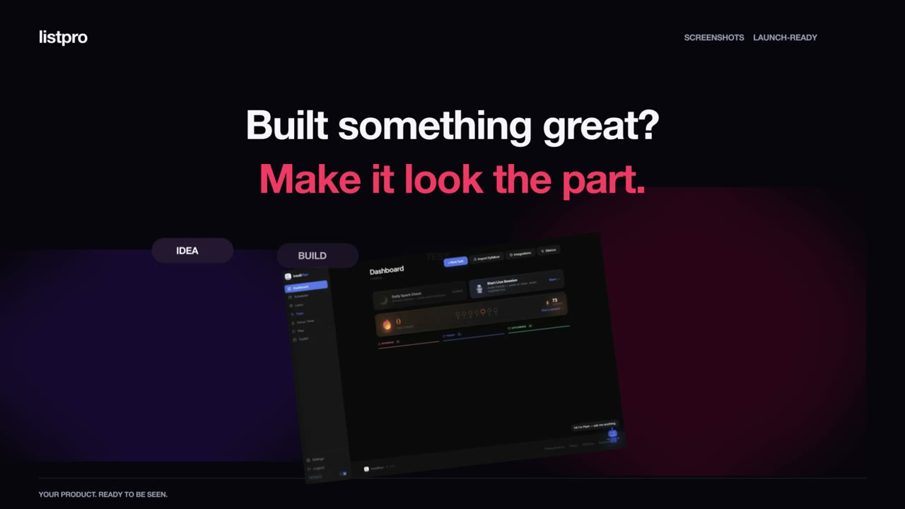 A generated video scene built from the product screenshot